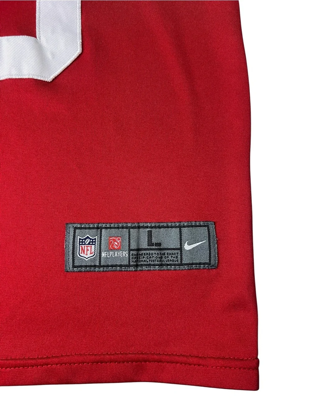 Nike Youth Large San Francisco 49ers #23 McCaffrey Red Football Jersey NFL